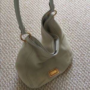 Marc by Marc Jacobs Cream Leather Hobo Handbag